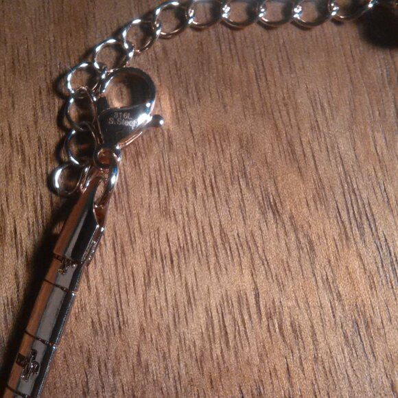 Omega Cross Pattern Collar Ion Plated Rose Gold Over Stainless Steel Necklace - Picture 5 of 10